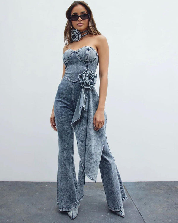 Focus On Me Denim Jumpsuit