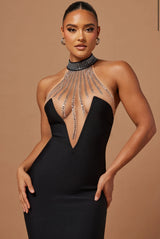 Lina Embellished Bandage Maxi Dress