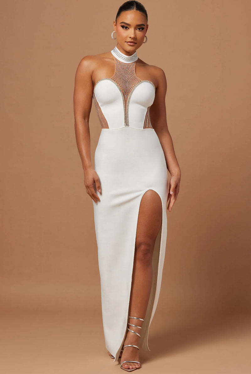 Blair Embellished Bandage Gown