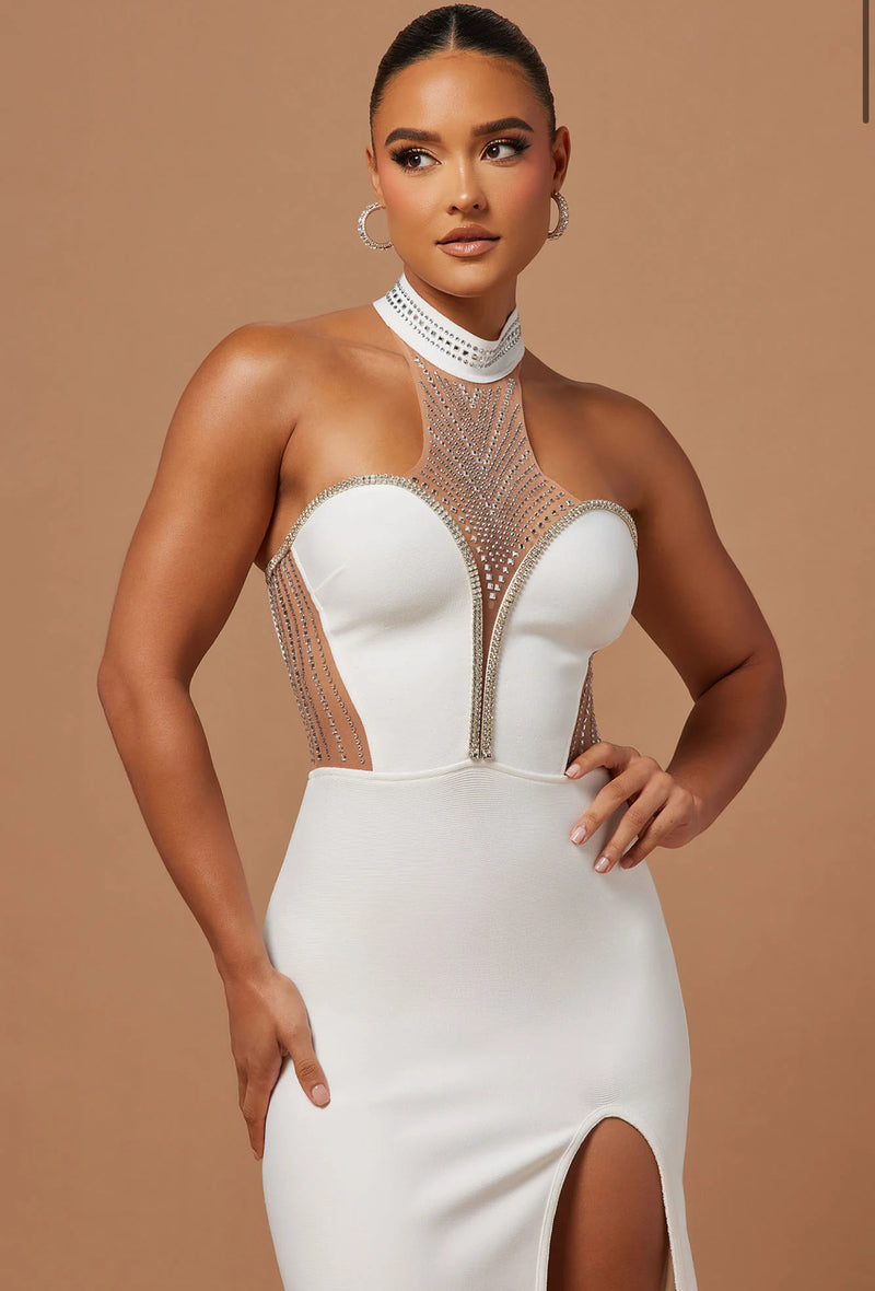 Blair Embellished Bandage Gown