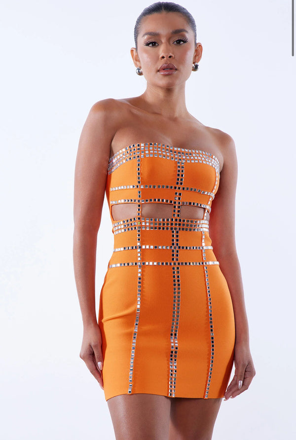 Ella Embellished Bandage Mini Dress