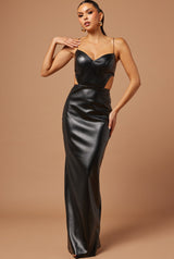 Peyton Faux leather Gown