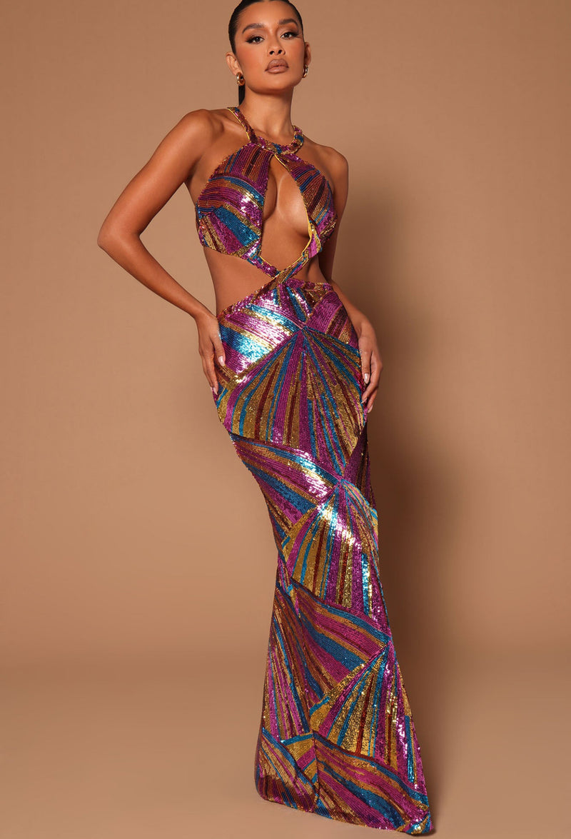 Svetlana Sequin Maxi dress