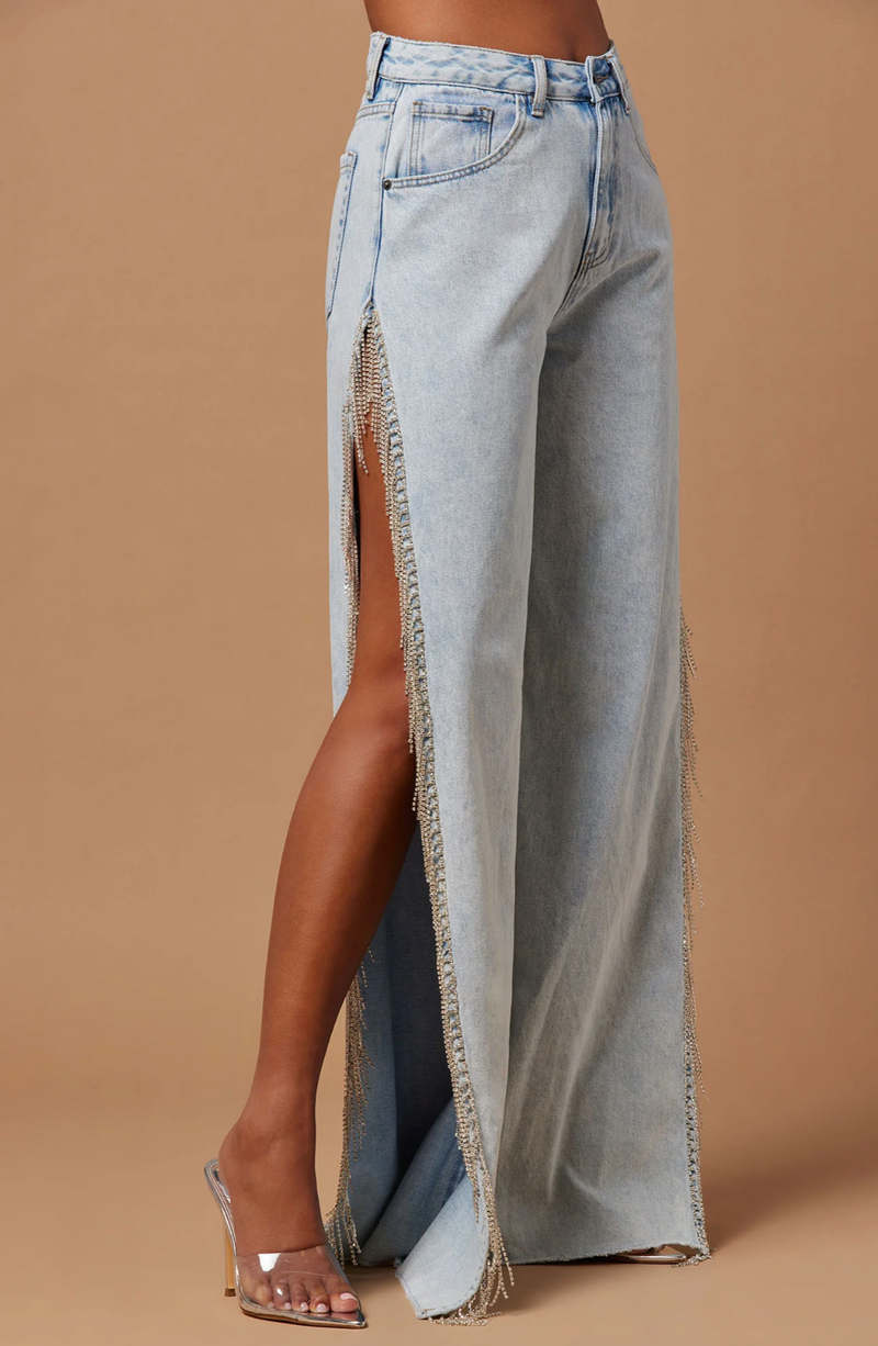 Lana Embellished Denim Pant